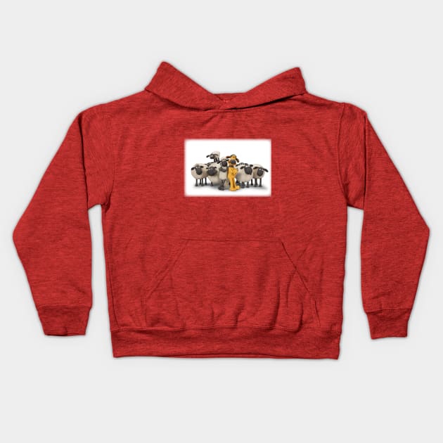 Shaun the sheep Kids Hoodie by Qualityshirt